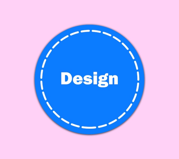 Blue Sticker Mockup diseño de la plantilla PSD