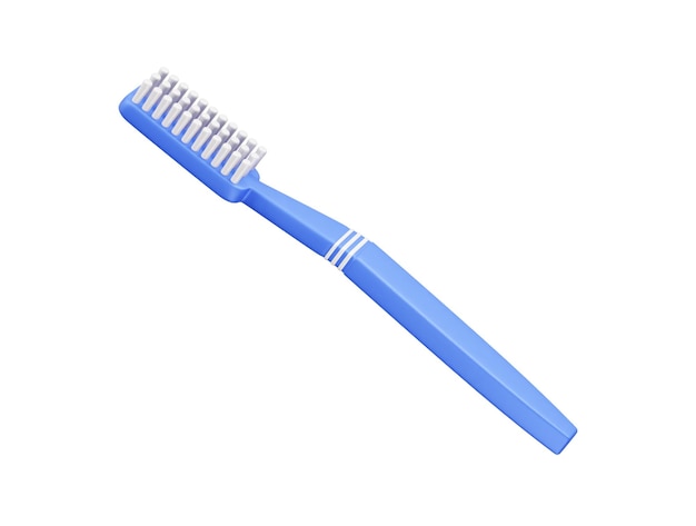 Blue Toothbrush icon 3d illustration rendering