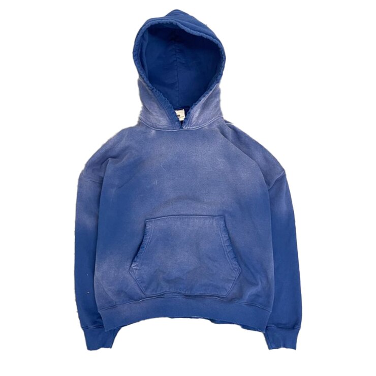 PSD blue washed hodie mock up
