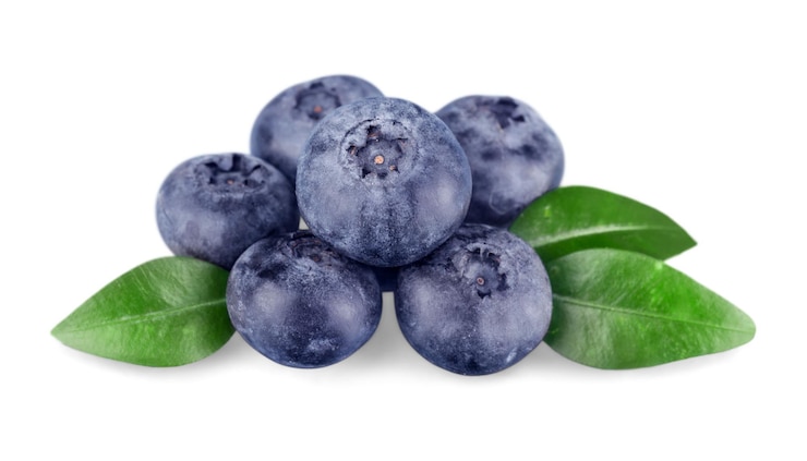 PSD blueberry on a transparent background