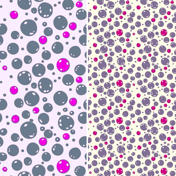PSD blueberry con pequeñas formas redondas y diseño simple con pol único vector de patrón de frutas tropicales