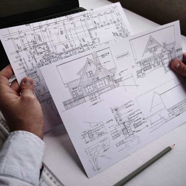Blueprint realistische Darstellung