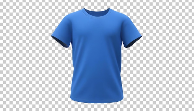 PSD blueshirt mockup front view isolado em fundo transparente.