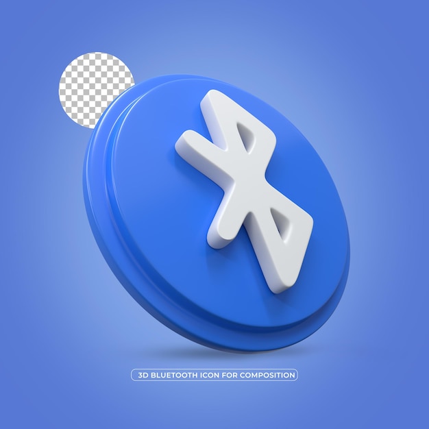 Bluetooth isoliertes 3d gerendertes symbol
