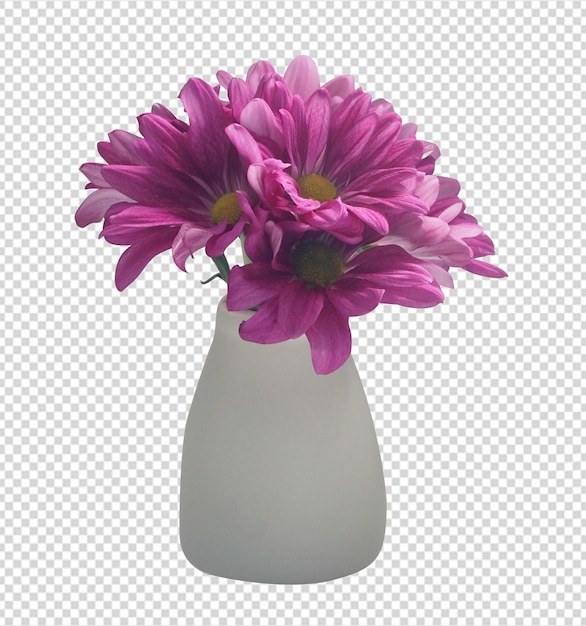 PSD blume mit weißem topf png