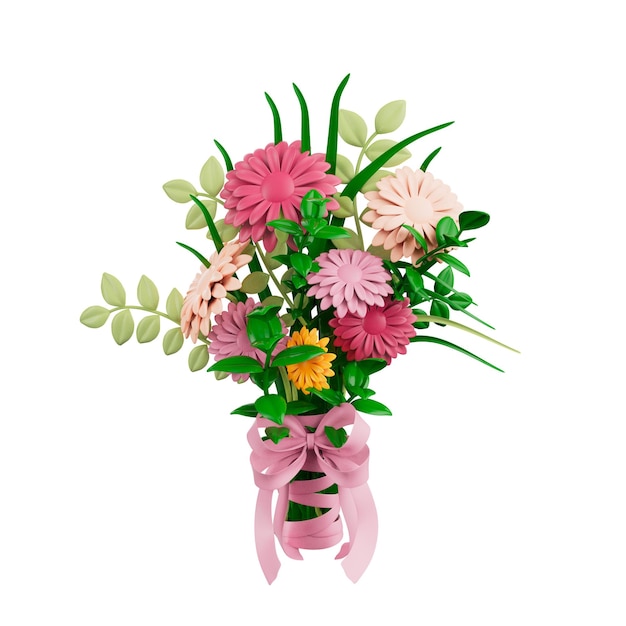 Blumen 3d-illustration