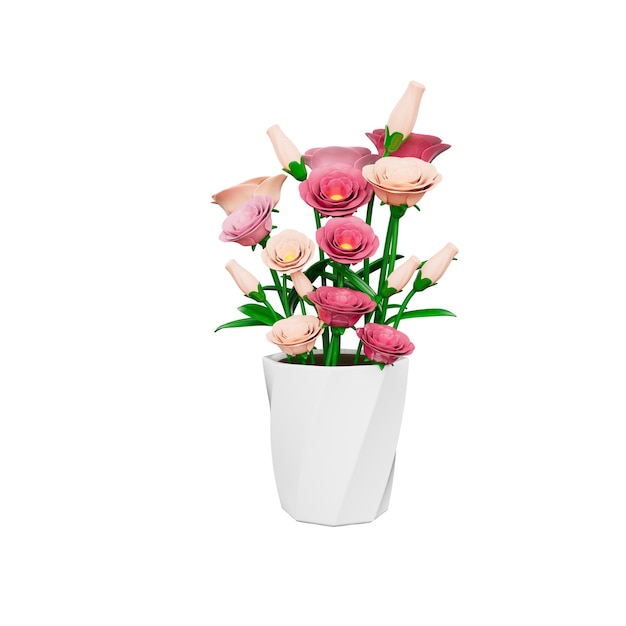 Blumen 3D-Illustration