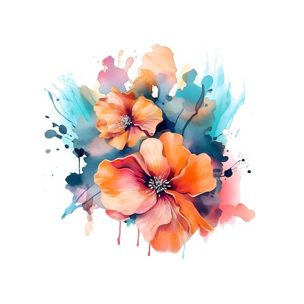 Blumen-kunstdruck-vektor-symbolbild