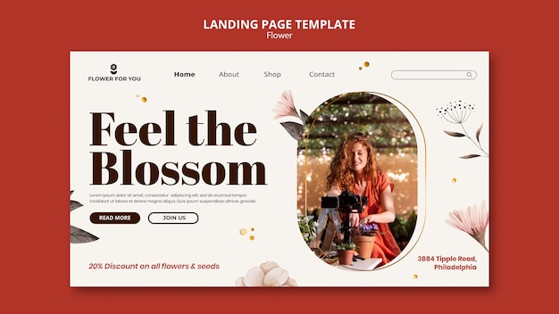 Blumen landing page template-design