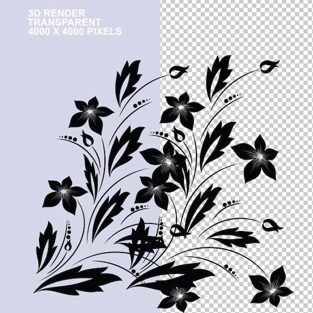 Blumen Zeichnung Blumen Ecke blaue Blume Anordnung Kleidungsdruck Papierdruck