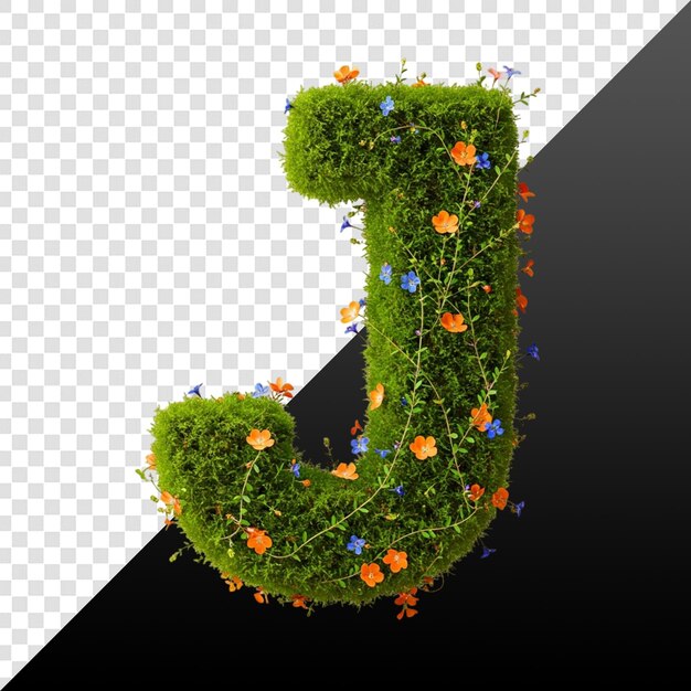 Blumenbuchstabe J