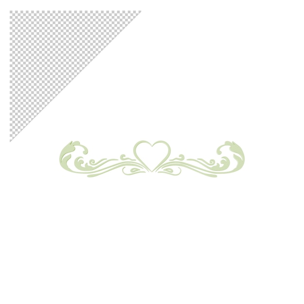 Blumenherz-Rahmen-Design PNG