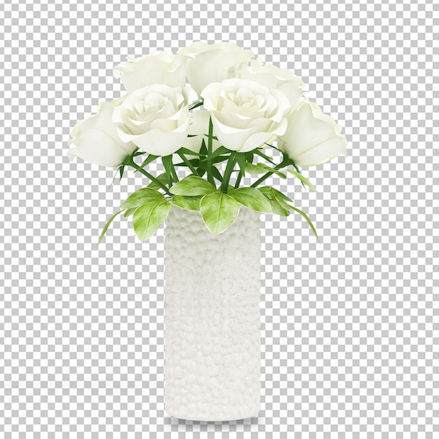 Blumenkorb im 3D-Rendering