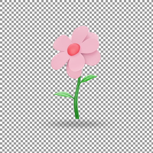 Blumensymbol in 3d-rendering