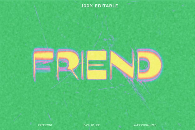 Blurry Text-Effekt-Stil PSD