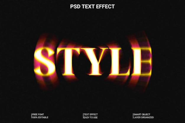 PSD blurry text-effekt-stil psd