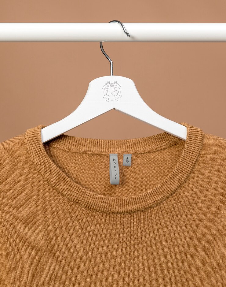 PSD blusa de maqueta de cerca