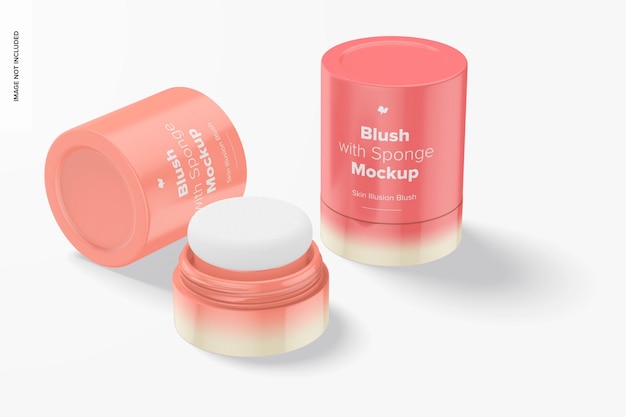 Blushes com Sponge Mockup