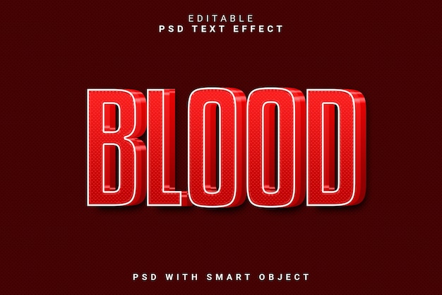 Blut 3d Texteffekt