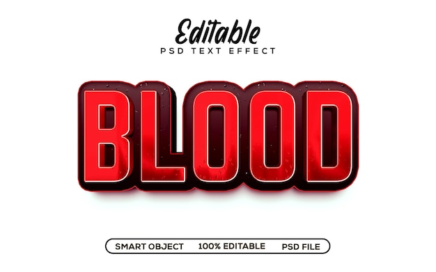 Blut-Stil 3D-Epische redigierbare Texteffekte