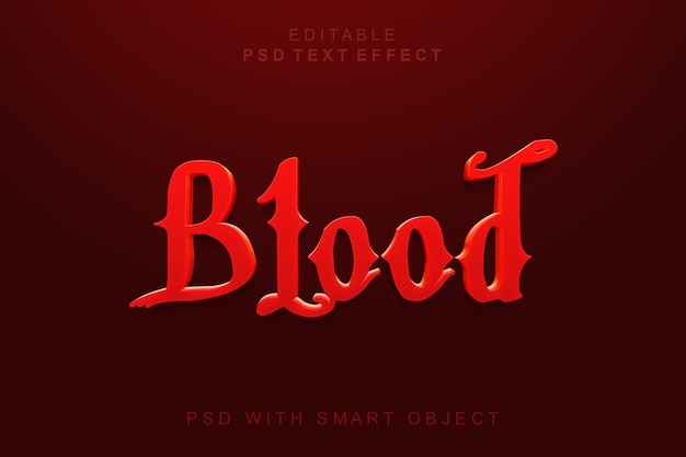 PSD bluttext-effekt