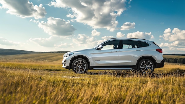 BMW X7 guidata su una prateria