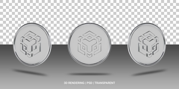 PSD bnb silbermünze 3d-symbol