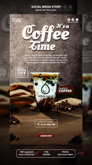 Boba-kaffeegetränk-social-media-geschichte