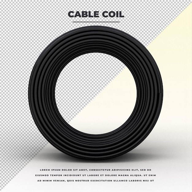 PSD bobina de cable negro
