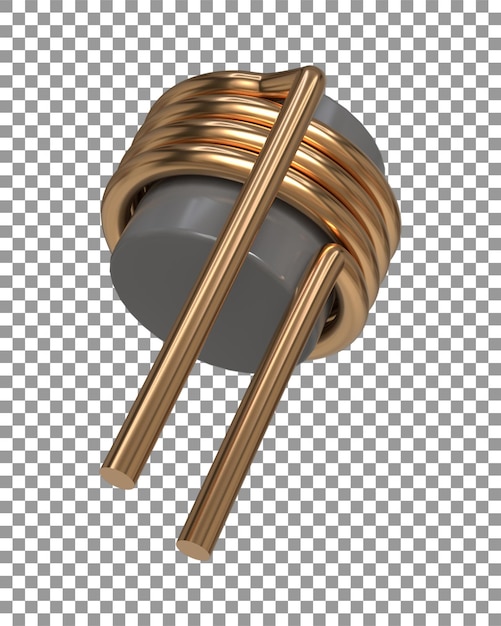 bobina de calefacción por inducción de cobre 3D con imán parte electrónica eléctrica instrumento para la ingeniería de una