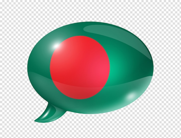 Bocadillo de diálogo de la bandera de bangladesh