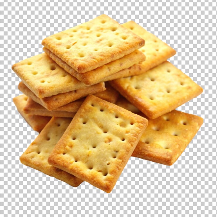 PSD bocadillos de galletas de queso orgánicos sobre un fondo transparente