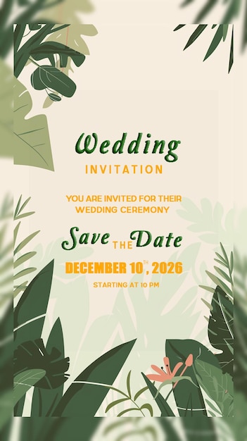 PSD bodas florales y guardar fecha invitación tarjeta de felicitación elegante estilo vintage polivalente