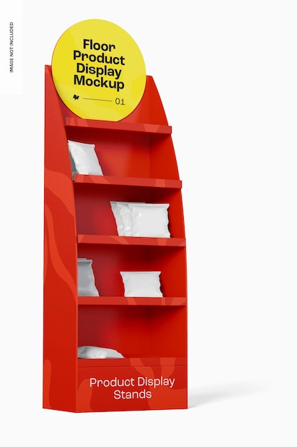 Bodenprodukt-display-mockup, linke ansicht