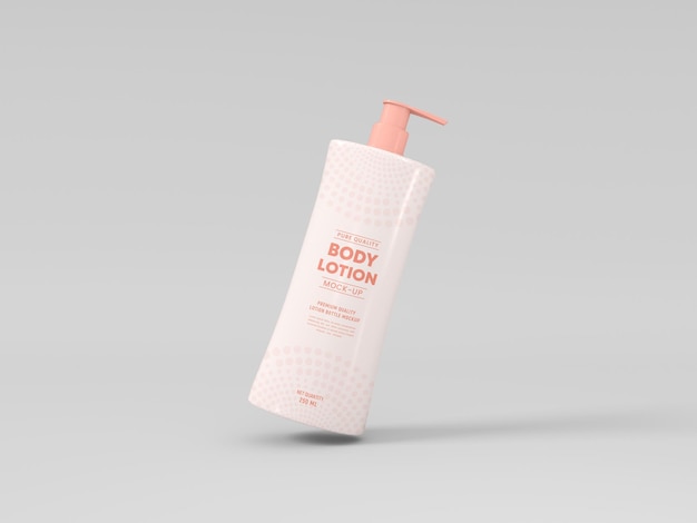 Body lotion pumpflasche mockup