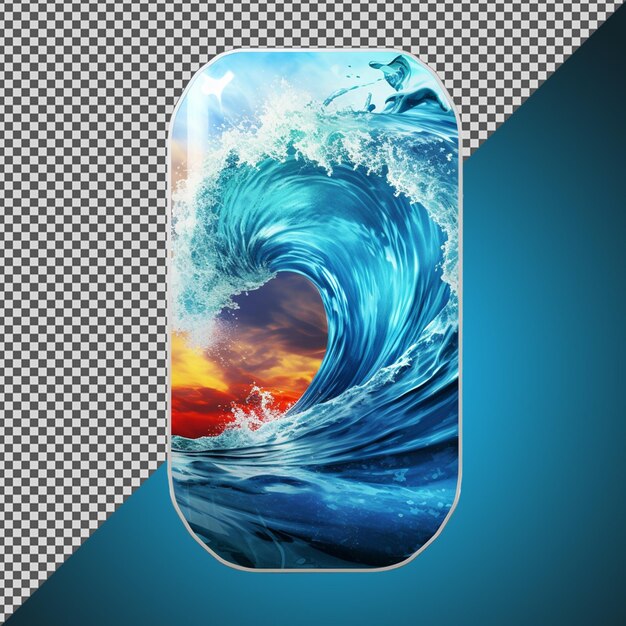 Bodyboard Bleu Png Psd Pour L'été Isolé Sur Un Fond Transparent