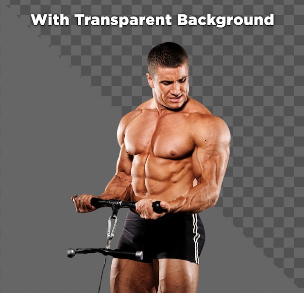 Bodybuilder Muskelmann Gewichtheben im Fitnessstudio