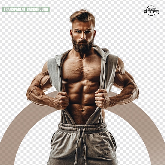 Bodybuilder Png mit Seil und Übung und Fitnessstudio Transparenter Hintergrund