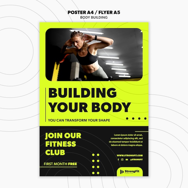 Bodybuilding-Trainingsplakat