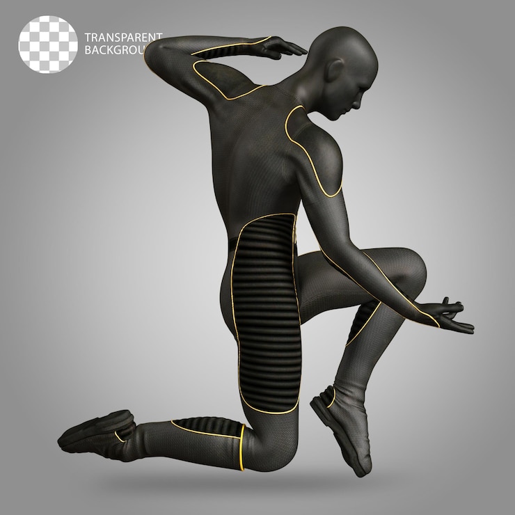 PSD bodysuit superhero fashion cloth isolierte 3d-rendering-illustration