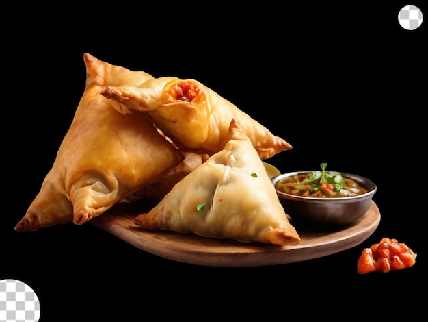 PSD bœuf et samosa png transparent