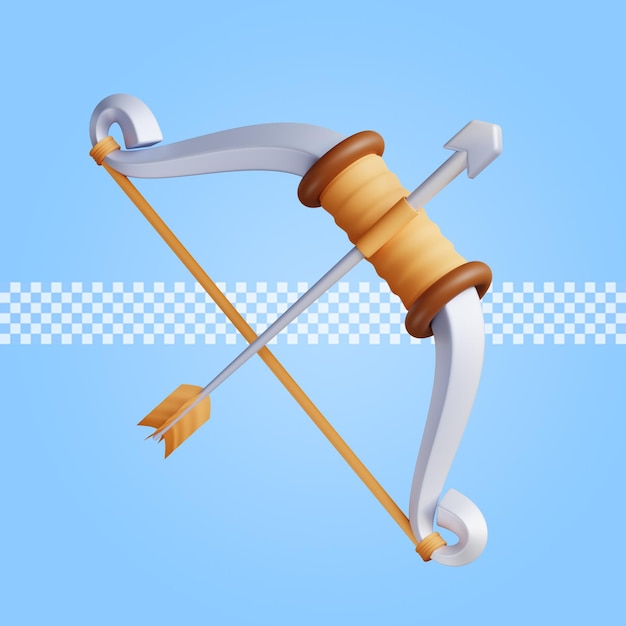 Bogenschießen-Symbol 3D-Rendering isolierte Premium-PSD