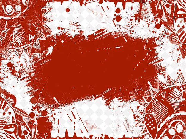 Bohemian Glam Frame Border con patrones eclécticos y ricos diseños abstractos de PNG creativos de C