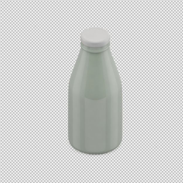 maquette de bouteille de lait sur fond transparent, fichier png