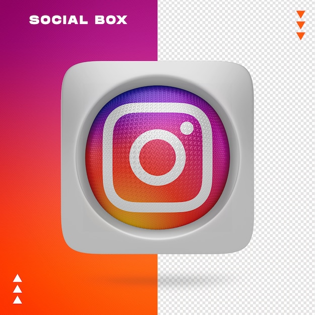 Boîte D'application Instagram En Rendu 3d Isolé