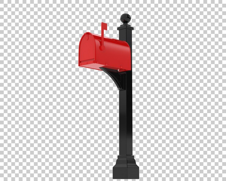 PSD boîte aux lettres résidentielle sur fond transparent illustration de rendu 3d