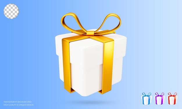 boîte cadeau couleur 3d icône 3d