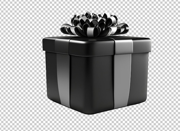 PSD boîte à cadeaux noire 3d