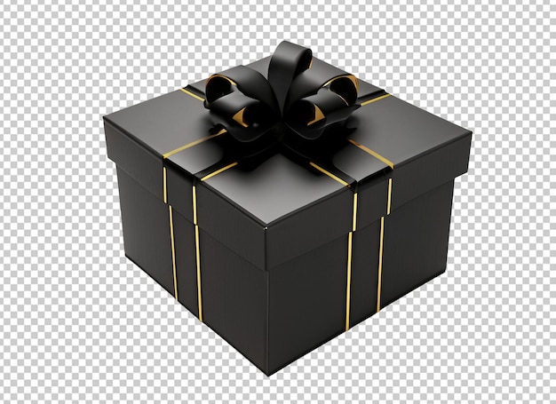 Boîte à Cadeaux Noire 3d