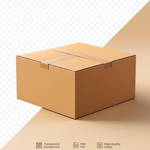 PSD une boîte en carton avec la mention « box » dessus.